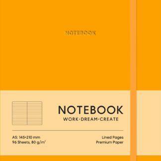Блокнот А5/96 арк. "Школярик" /A5-7129L/ == обкл.поліуретан тверда, крем блок, 80г/м2 "Orange" (1/12)
