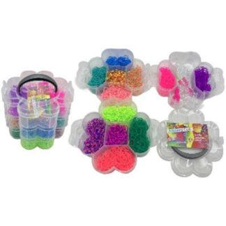 Гумки для плетіння /2201-3/ "Плетіння-резиночки 2800шт. у коробці "Квітка" +інструменти+крючки (1/60)