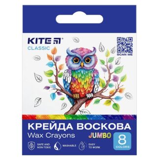 Крейда воскова "Kite" /K-076/ Jumbo, 8 кол. Classic (67630) (1/12)