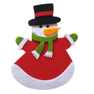 Набір фетрових заготовок "Діамантові ручки" /120708/  "Сніговик Санта", 10 см, 10 шт в упак.