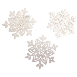 Набір фетрових заготовок "Діамантові ручки" /120322/ "Сніжинка" біла, 5 см, 50 шт в упак.