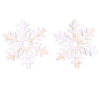 Заготовка "Діамантові ручки" /123029/ "Сніжинка" 5,2 см, біла, фоаміран, 50 шт в упак.