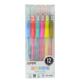 Ручка гелева "AODEMEI" /GP-2948/ 12 кол. "Highlight" 1мм, мікс (12/144/2304)