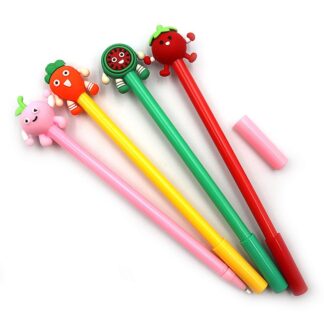 Ручка гелева "JO" /C0097/ "Фрукти/Авокадо" з іграшкою, синя (12/144/1728)