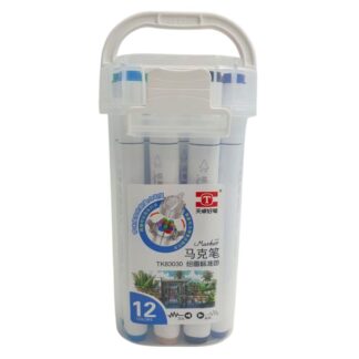 Скетч Маркер двосторонній "JO" /TK83030-12/ овал, скош/круг.12шт/набір пласт. контейнер з руч. (1/2/60)