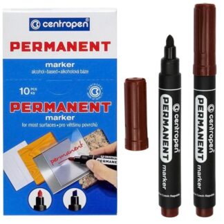 Маркер "Centropen" /8566/07/ перманентний КРУГЛИЙ, коричневий (10/200)
