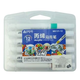 Набір маркерів 12 кол. "AODEMEI" /M6131-12/ акрилові, у пластиковій коробці (1/36/144)