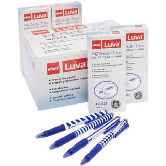 Ручка автомат "Пиши-стирай" "Ellott" /ET-2311/ грип, 0,5мм синя (12/144/1728)