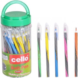 Ручка масляна "Cello" /CL378L/ синя, 50шт в банці (50)