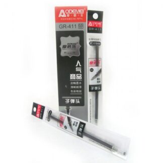 Стрижень гелевий "AODEMEI" /411-BK/ стираємий, након.толст.0,5мм, чорний 1PC/OPP 125мм, 20шт/этик. (20/240)