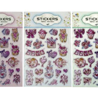 Наліпки "WB" /LDK-002/ пластикова з фольгою 15*24см, Love (20)