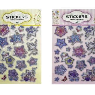 Наліпки "WB" /LDK-006/ пластикова з фольгою 15*24см, Зірки (20)