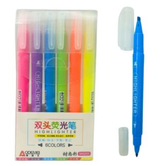 Набір маркерів текстових "AODEMEI" /M6201/ двосторонні 6шт. (1/24/480)