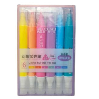 Набір маркерів текстових "AODEMEI" /M6206/ стираємих, 6шт. (1/12/192)