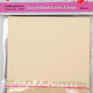 Набір заготовок для листівок "SANTI" /952234/ 15*15 см 5шт.,крем.текстурир.,300г/м2 (1/100)