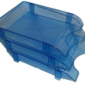 Лоток для паперу горизонтальний "КІП" ЛГ-06 СИН-ПРОЗОРИЙ (1/14)