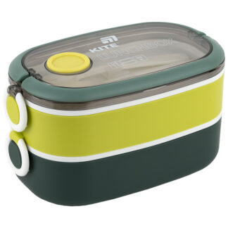 Ланчбокс подвійний з наповненням "Kite" /K25-1181-3/ 1600 мл, зелений (1/24)
