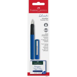 Ручка перо "Faber-Castell" /149811/ + 6шт. змін.картр. корпус синій (1/5)