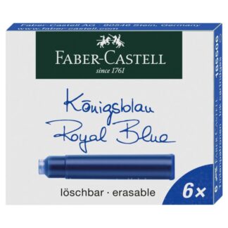 Стрижень картридж для чорнильних ручок "Faber-Castell" /185506/ синій, 6шт в упак. (1/10)