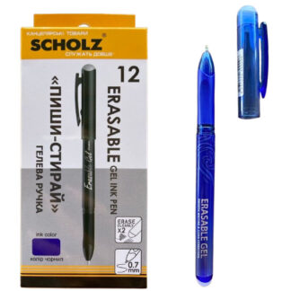 Ручка гелева "Пиши-стирай" "SCHOLZ" /3002-6SCH/ 0.7мм, синя, Erasable (12/144/1728)