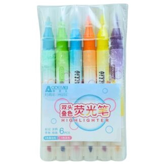 Набір маркерів текстових "AODEMEI" /М6231/ ДВОСТОРОННІ 6шт. 12 кол. (1/24)