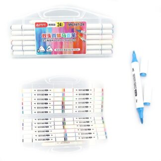 Набір маркерів 24 кол. "AODEMEI" /M6147-24/ акрилові двосторонні (1/9/72)