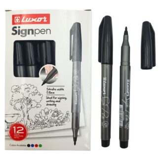 Маркер "Luxor" /5111/ "Sign Pen" 0,8мм, водна основа, чорний (12/144/1152)
