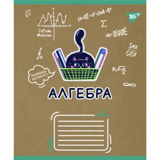 Зошит уч. "YES" 48арк. /767488/ ПРЕДМЕТКА (Black cat) набір 9 видів крафт (1/24)