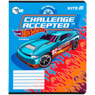 Зошит уч. "Kite" 12арк.== /HW25-234/ гібр. лак + УФ лак, Hot Wheels (25/600)