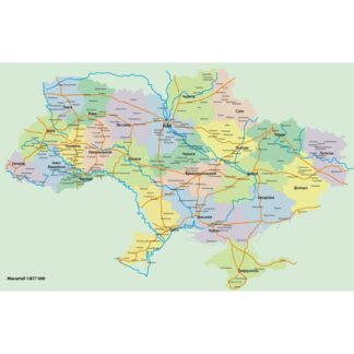 Карта України "4PROFI" /46587/ одностороння 1500*970 на люверсах, поліестер