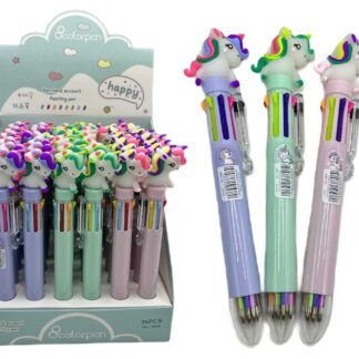 Ручка кулькова /8808-U/ "Єдиноріг об'ємний" 8 кольорів (36/972)