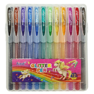 Набір гелевих ручок "JO" /9838-12/ глітер "Unicorn Єдиноріг" 12кол., блістер (1/20)