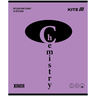 Зошит уч. "Kite" 48арк.# /K25-240-16/ ПРЕДМЕТКА софт тач+УФ, Bright, хімія (10/200)