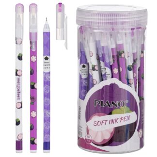 Ручка масляна "PIANO" /PT-1111/ "Mangosteen" 0,6/0,7мм, Soft ink Pen (50/2400)