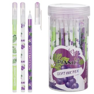 Ручка масляна "PIANO" /PT-1115/ "Grape" 0,6/0,7мм, Soft ink Pen (50/2400)