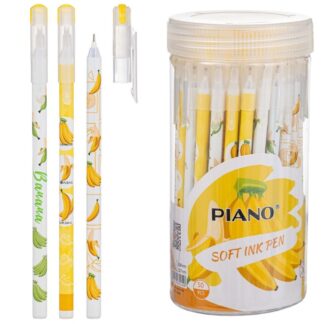 Ручка масляна "PIANO" /PT-1116/ "Banana" 0,6/0,7мм, Soft ink Pen (50/2400)