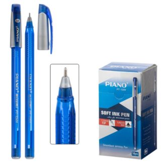 Ручка масляна "PIANO" /PT-1201/ 1мм, синя, Soft ink Pen (50/2000)