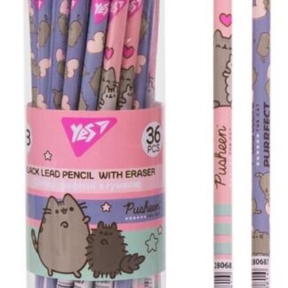 Олівець пр."Yes" /280687/ "Pusheen" круглий з гумкою 36шт/туба (36/540/2160)