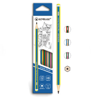 Олівець ч/г "Acmeliae" /43512/ "Смуги" шестигран. НВ (12/144)