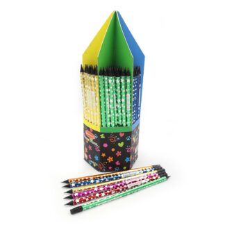 Олівець ч/г "JO" /DSCN0680/ HB Star color "Star" з гумкою, карт. стійка (144/2880)