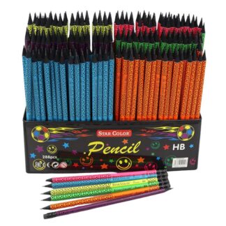 Олівець ч/г "JO" /DSCN0701/ HB Star color "Smile" з гумкою, карт. стійка (288/2880)