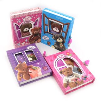 Блокнот А6 "JO" /DSCN0473/ в коробці на замочку "Ведмедик" мікс