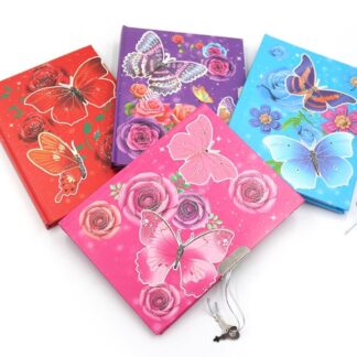 Блокнот А6 "JO" /DSCN0485/ на замочку "Метелик" мікс