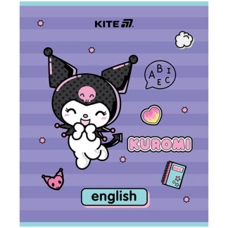 Зошит уч. "Kite" 48арк.== /HK25-240-8/ ПРЕДМЕТКА софт тач+УФ, Kuromi Куромі, англійська мова (10/200)