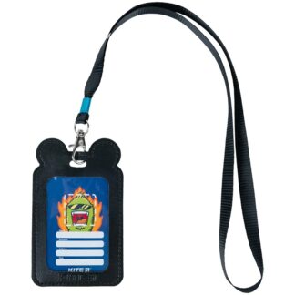 Бедж "Kite" /K24-296-3/ на шнурку, вертикальний чорний (1/20/120)