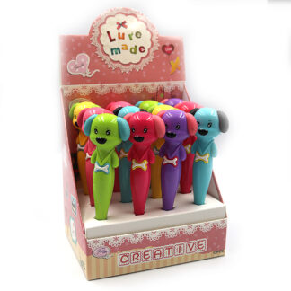 Ручка гелева "JO" /DSCN9667/ "Песик" з іграшкою, синя (12/576)