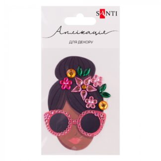 Набір для творчості "Santi" /743029/ "Модниця", аплікація  зі страз самоклеючих, 8*6 см (1/12/288)