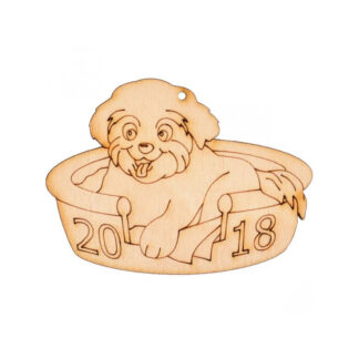 Заготовка "Песик №11  в кошику" /AS-4787, В-0314/ з магнітом, Фанер, 8*5,9см, Атлас  (1/5)