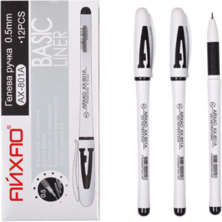 Ручка гелева "AIHAO" /AH801А/ чорна (12/144/1728)