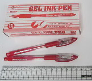 Ручка гелева Tianjiao TZ-501 (с грипом) червона (12/144)